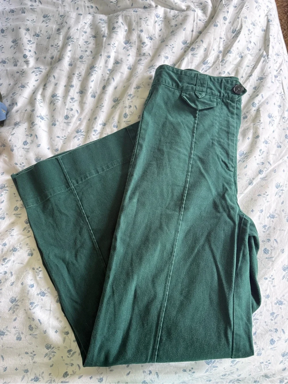Anthropologie Dark Green Chino Pants